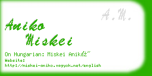 aniko miskei business card